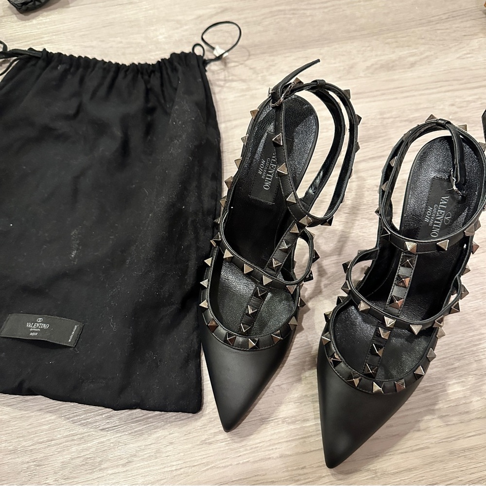 Valentino Garavani Rockstud Noir Leather 100mm Pumps